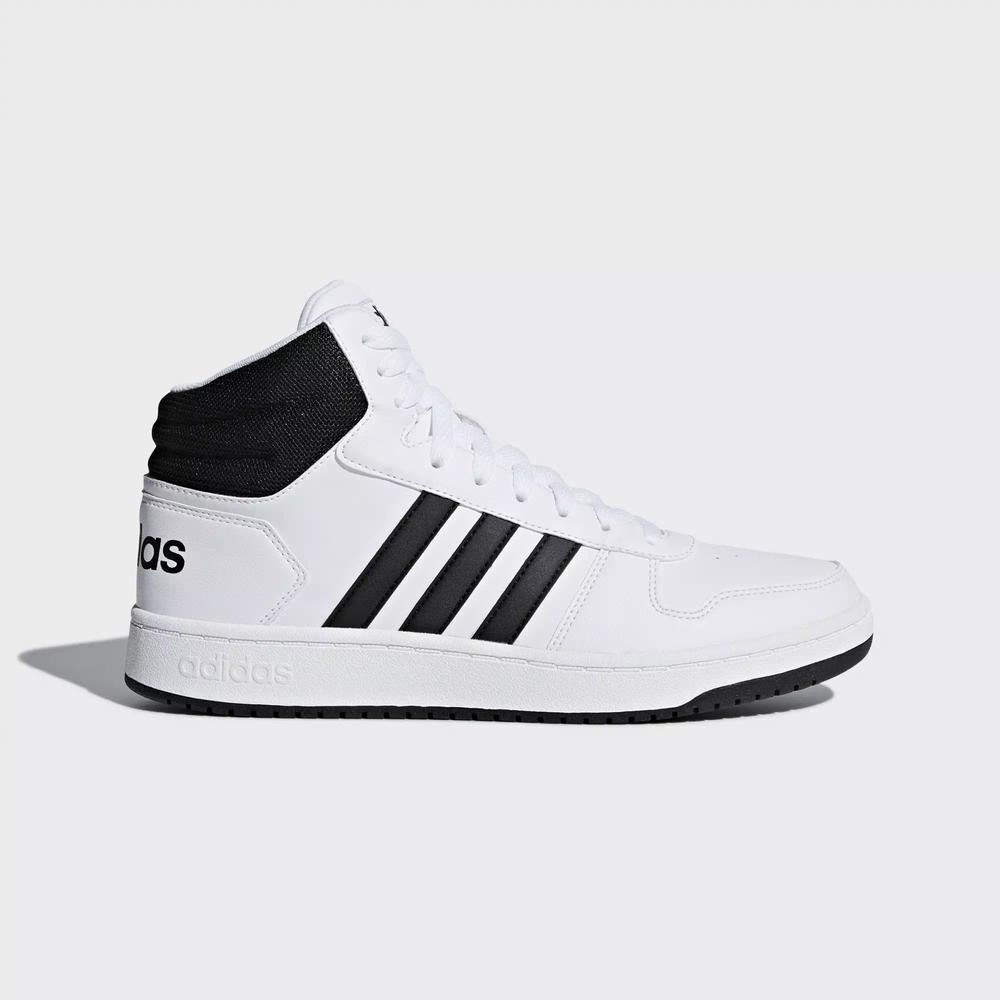 Adidas Hoops 2.0 Mid Tenis Blancos Para Hombre (MX-85880)